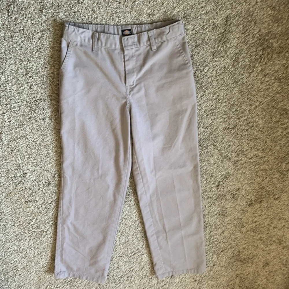 Dickies Pants Boys Size 14 28x29 Gray Adjustable Waist‎